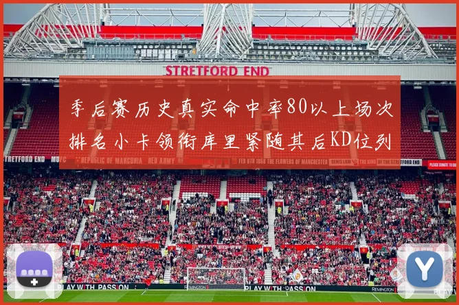 季后赛历史真实命中率80以上场次排名小卡领衔库里紧随其后KD位列第三